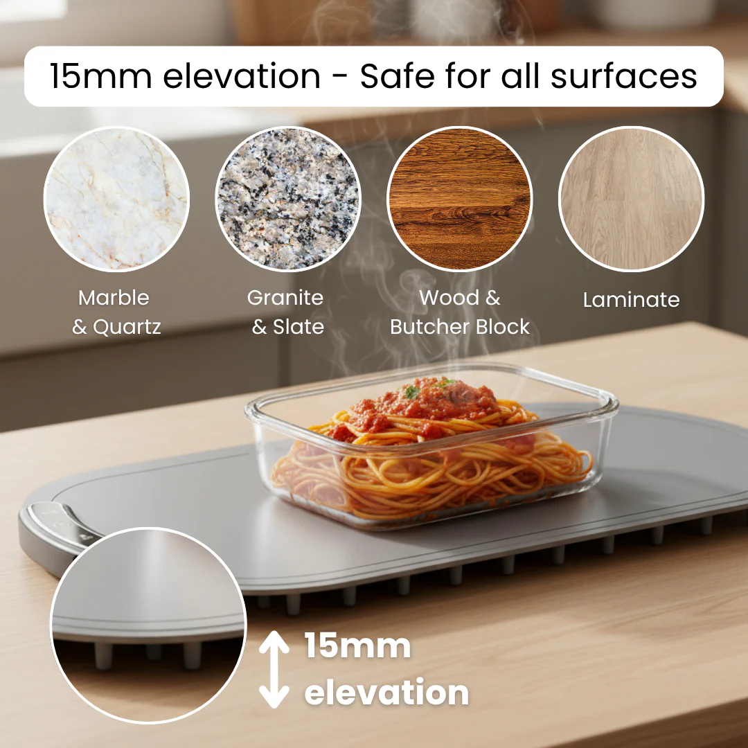 Heated Food Mat™ – No More Cold Meals